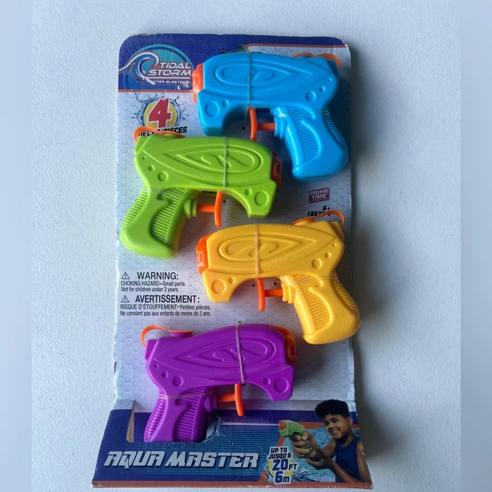 Bundle of 2 Aqua Master Water Blaster 4-Pack - Red, Green, Blue, Orange